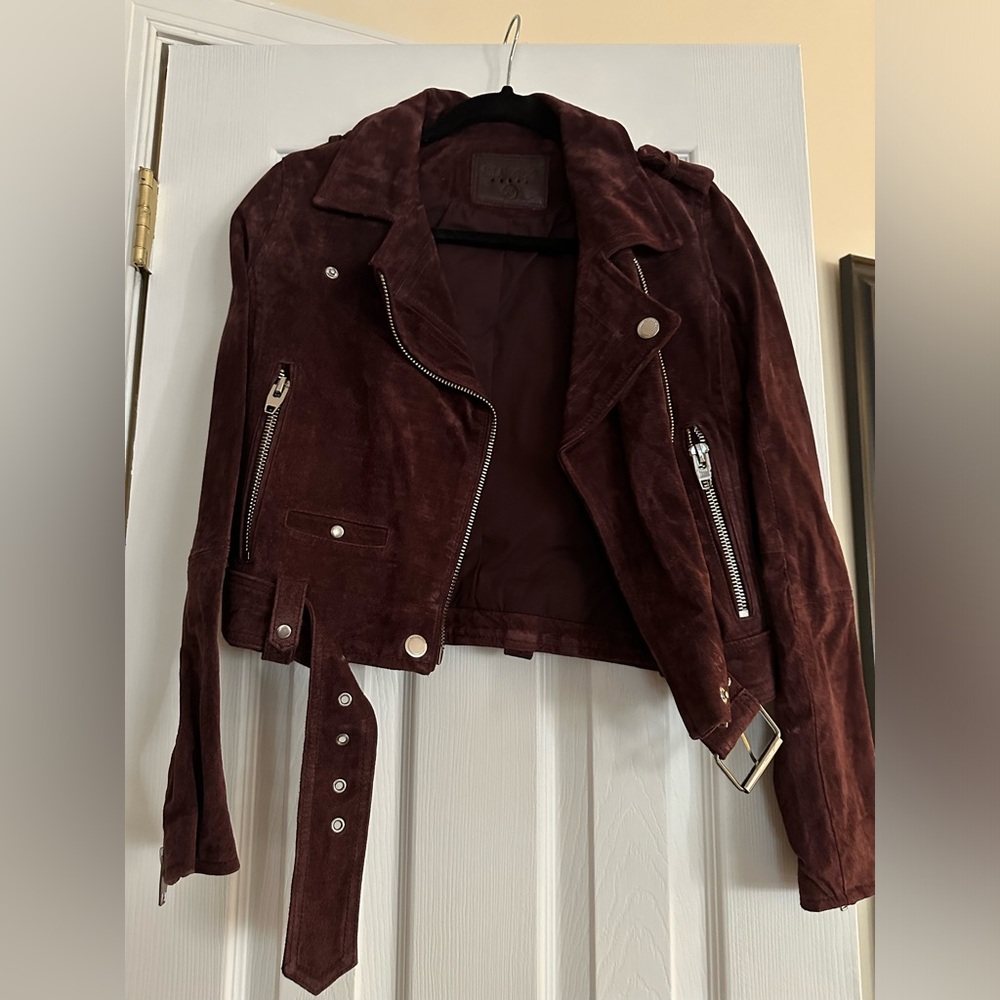 BLANK NYC jacket in burgundy size XS.